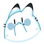🖕 gato, lindo, dibujos animados, animal, pegatina telegram sticker