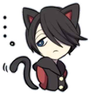 Neko blu-e whatsapp stickers