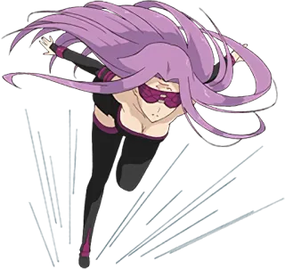 💨 Medusa Fate/stay night Anime, Cavalier, Femme, Cheveux Violets, Magie, Fantaisie telegram sticker