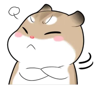 😡 hamster, boos, cartoon, emoticon telegram sticker