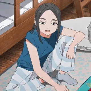 🏷 Anime, Mädchen, Sitzend, Innen telegram sticker