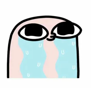 🕸 울음, 슬픈, 만화, 캐릭터, 감정, 일러스트 telegram sticker
