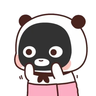 ☺️ sticker, panda, cute, kawaii, animal, cartoon telegram sticker