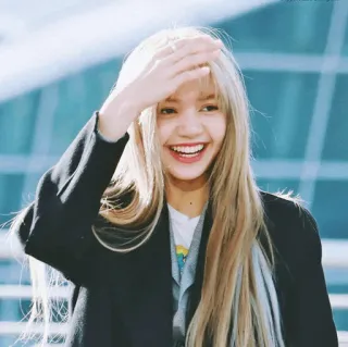 💕 Lisa Lisa, Blackpink, K-pop, Idol, Cantora, Celebridade, Mulher, cabelo loiro whatsapp sticker