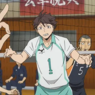 😬 Oikawa Tooru Haikyuu!! Anime, Haikyuu, Oikawa, Tooru, Siatkówka telegram sticker