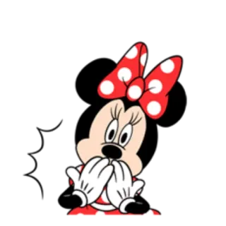 😱 Minnie Mouse cartoon, mouse, disney, minnie, character, bow whatsapp sticker