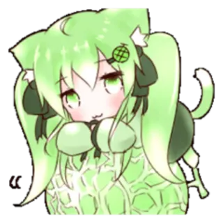 🤗 Anime, Kawaii, Fofo, Garota gato, Desenho animado, Adesivo telegram sticker