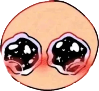 🥺 olhos, fofo, ruborizar, kawaii, adesivo whatsapp sticker