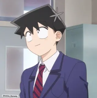 🙂 Tadano Hitohito Komi Can't Communicate Anime, Schooluniform, Student, Tadano, Komi can't communicate, Hitohito Tadano telegram sticker