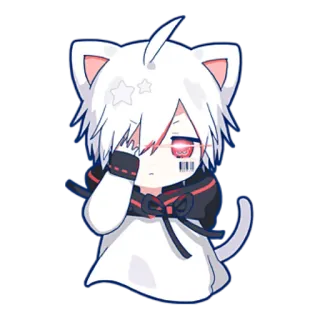 🤭 anime, cat, kawaii, manga, cute, chibi telegram sticker