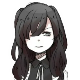 😒 Chica anime, Manga, Dibujo animado, Boceto, Emo, Gótico, Retrato telegram sticker