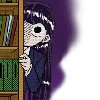 😶 Komi Shouko Komi Can't Communicate Anime, Manga, Carino, Timido, Libreria, Nascosto, Komi Can't Communicate whatsapp sticker