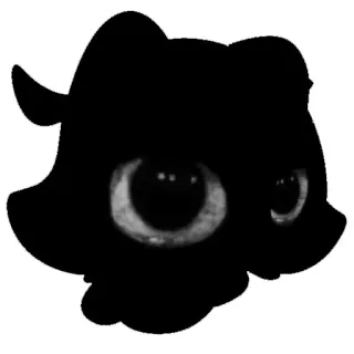 🧐 แมว, มืด, เงา, สัตว์เลี้ยง, สัตว์ telegram sticker