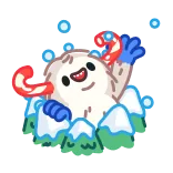 Yeti on Holidays telegram stickers