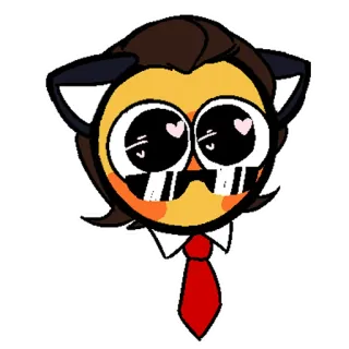 😍 Cartoni animati, Emoji, Orecchie da gatto, Occhiali da sole, Cravatta telegram sticker