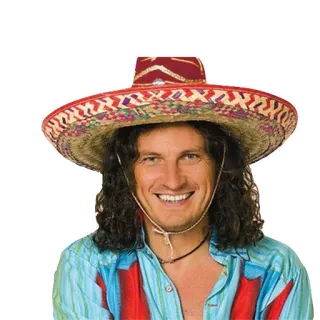 😁 мужчина, сомбреро, шляпа, мексиканец, вьющиеся волосы telegram sticker