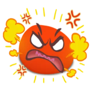 😤 bravo, furioso, raiva, emoção, frustrado, desenho animado telegram sticker