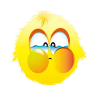 😤 Эмодзи, Грустный, Плачущий, Расстроенный, Слезы, Желтый whatsapp sticker