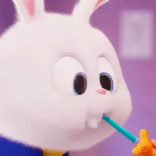 🐇 Snowball The Secret Life of Pets bunny, rabbit, cartoon, pet, animal, white telegram sticker