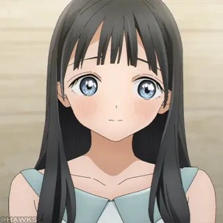 💠 Ragazza anime, Personaggio cartone animato, Illustrazione, Ritratto, Manga, Carino telegram sticker