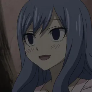 🌊 Juvia Lockser Fairy Tail Anime, Fairy Tail, Juvia Lockser, Femme, Cheveux bleus telegram sticker