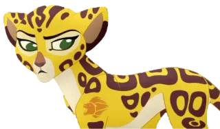 😒 léopard, animal, dessin animé, La Garde du Roi Lion, fictif, personnage telegram sticker