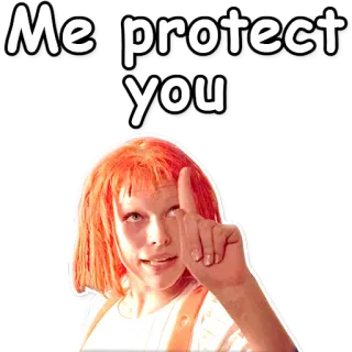 👌 Leeloo The Fifth Element Me protect you film, Il quinto elemento, Leeloo, protezione, capelli arancioni telegram sticker