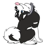 🙃 perro, animal, lindo, dibujo animado, mascota, ilustración telegram sticker