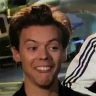 😆 Harry Styles harry styles, singer, celebrity, portrait, funny face telegram sticker