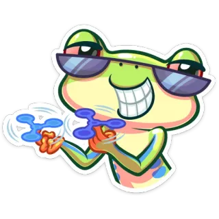 😎 rana, shuriken, arma, ninja, cartone animato, occhiali, adesivo telegram sticker