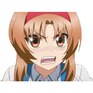 😠 anime, angry, girl, cartoon, expression telegram sticker