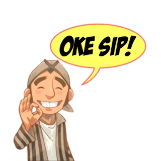 👌 OKE SIP! OK, setuju, bagus, kartun telegram sticker