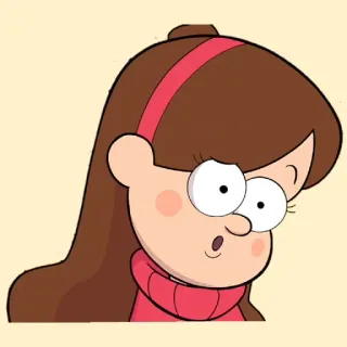 😯 Mabel Pines Gravity Falls cartoon, animation, Mabel, Gravity Falls, character, funny telegram sticker