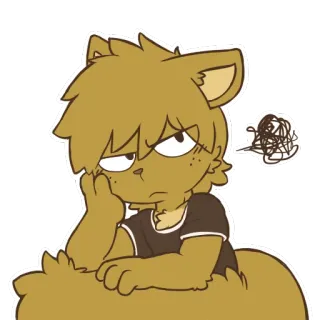 😑 кот, кошатник, мультфильм, эмо, скучно, настроение, надутый whatsapp sticker