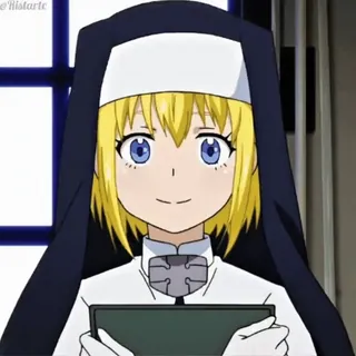 😌 Iris Fire Force Anime, Fire Force, Iris, Monja telegram sticker