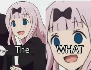 😦 The WHAT аниме, мем, выражение, реакция telegram sticker