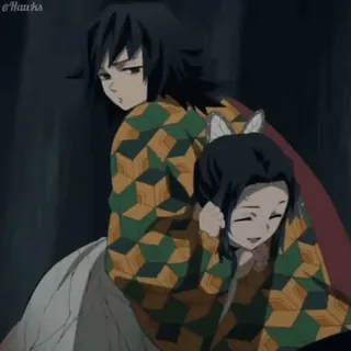 🇯🇵 Giyu Tomioka Demon Slayer Anime, Charakter, Freundschaft, Demon Slayer, Giyu Tomioka, Shinobu Kocho telegram sticker