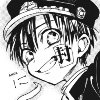 ⛓ Hanako Toilet-bound Hanako-kun SMIRK Anime, Mangá, Hanako-kun, Sorriso irônico whatsapp sticker