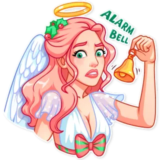 Christmas Angel telegram stickers