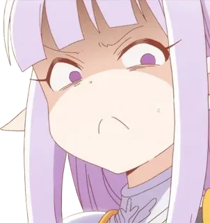 🤨 Anime, Niedlich, Cartoon, Gesichtsausdruck, Wütend, Genervt telegram sticker