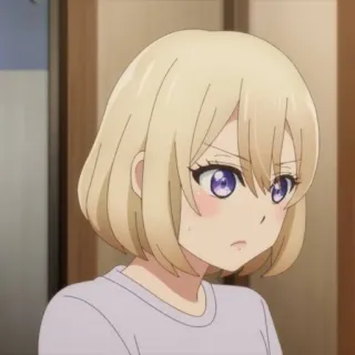 💛 Anime, Dessin animé, Fille, Cheveux blonds, Mignon, Animation telegram sticker