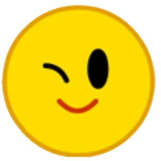 😉 絵文字, ウィンク, 黄色, 顔, 笑顔 telegram sticker