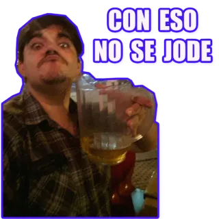 😡 CON ESO
NO SE JODE spanish, meme, funny, beer telegram sticker