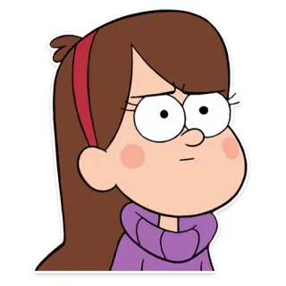 😐 Mabel Pines Gravity Falls Mabel, Gravity Falls, Desenho animado, Personagem, Disney, Mabel Pines whatsapp sticker
