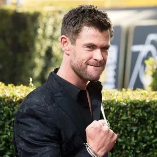 🥴 Chris Hemsworth attore, celebrità, uomo, ritratto telegram sticker