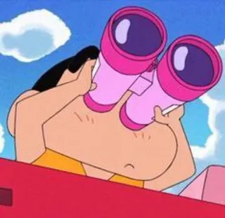 🍠 Shin-chan Nohara Crayon Shin-chan Anime, Kartun, Teropong, Melihat, Shin-chan, Nohara telegram sticker