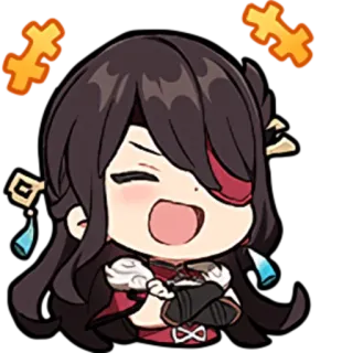 ⭐️ Beidou Genshin Impact anime, genshin impact, beidou, video game, female, cute telegram sticker