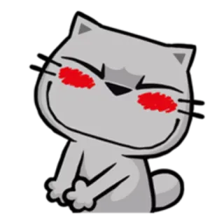 ☺️ cat, smiling, happy, cute, animal telegram sticker