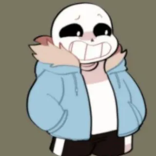 ☠️ Sans Undertale skeleton, video game, cartoon, cute telegram sticker
