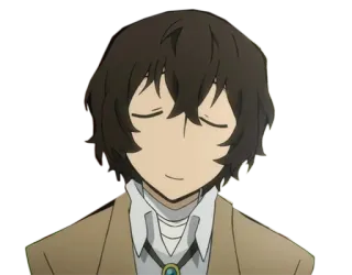 😌 Dazai Osamu Bungo Stray Dogs Anime, Dazai, Osamu, Bungo Stray Dogs, Personaggio, Manga telegram sticker
